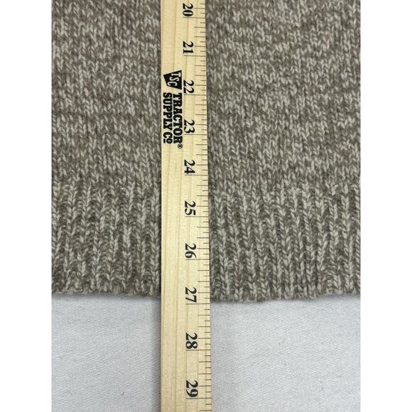 Vintage 90s LL Bean Women's XL Sweater 100% Lambs Wool Pullover Beige Grandpa - Picture 4 of 7